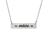 Endure Silver Bar Necklace
